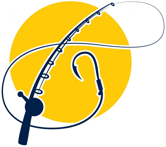 fishing pole and hook