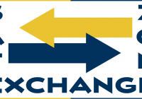 Safe Exchange Zone logo. Yellow and blue arrows pointing at each other.