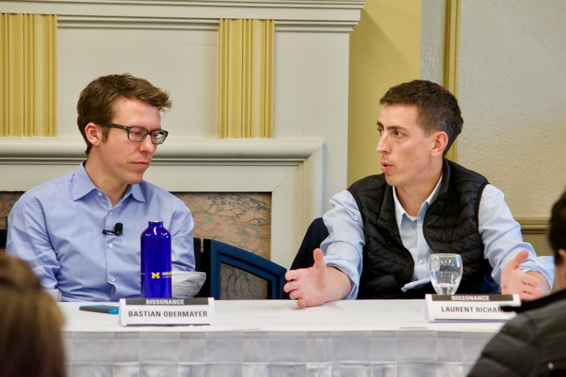 Panelist Laurent Richard explains his position