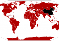 global map showing Netflix in most countries except China, N. Korea & Syria.