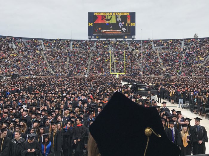 View of stadium from commencement stage.