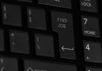 keyboard with "find job" key