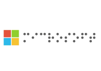 Microsoft logo in braille
