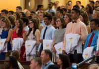 Group of students at Med School white coat ceremony