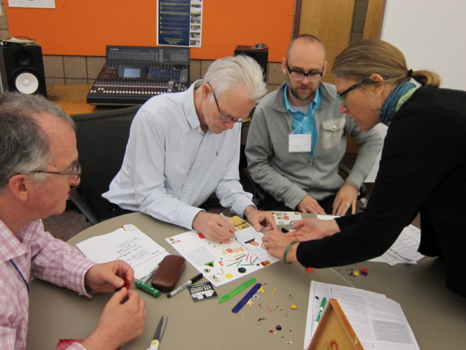 Members participate in a collaborative "Wonder Book" activity