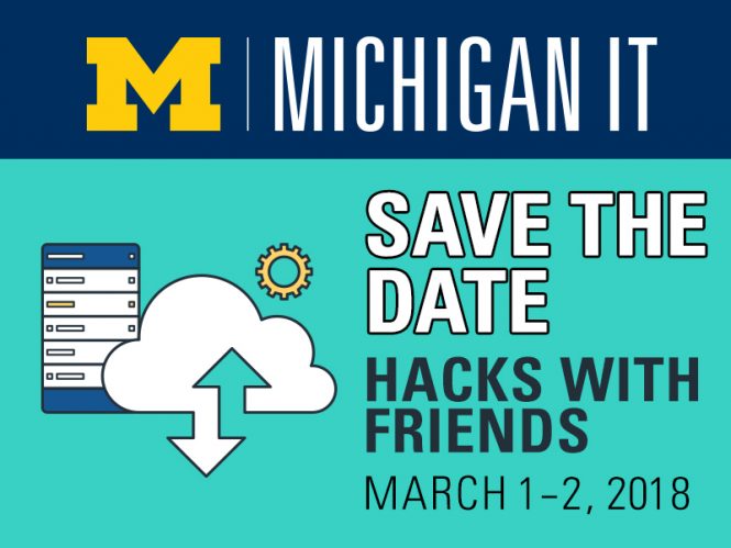 Save the date. Hacks with friends. March 1-2 2018