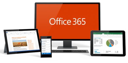 devices showing Office 365 apps