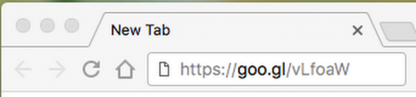 screenshot of short url