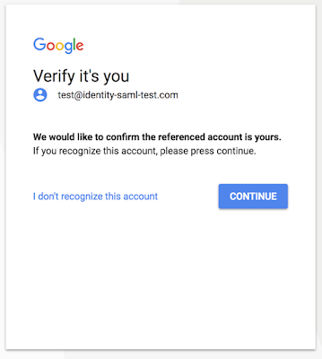 google verification pop up
