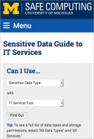 sensitive data guide UI