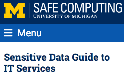 sensitive data guide header