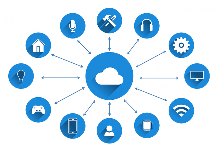 various device icons surrounding image of a cloud