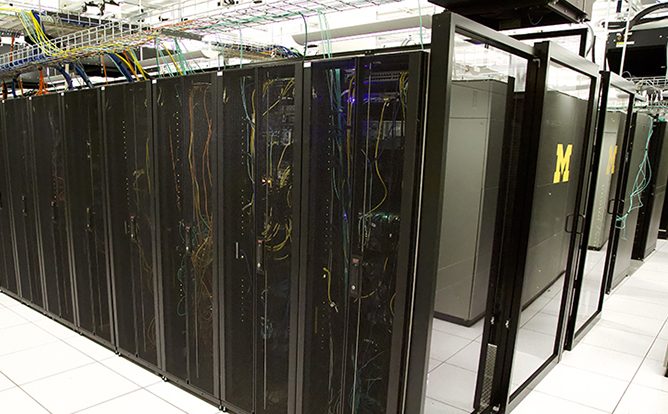 Server racks at the MACC Data Center