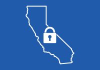 outline of state of CA with lock superimposed