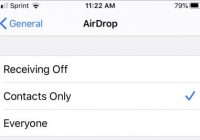 Set AirDrop for "Contacts ONly" or "Receiving Off."