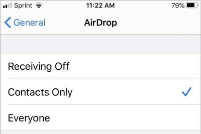 Set AirDrop for "Contacts ONly" or "Receiving Off."