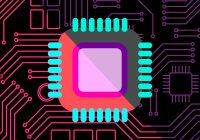 illustration of computer chip