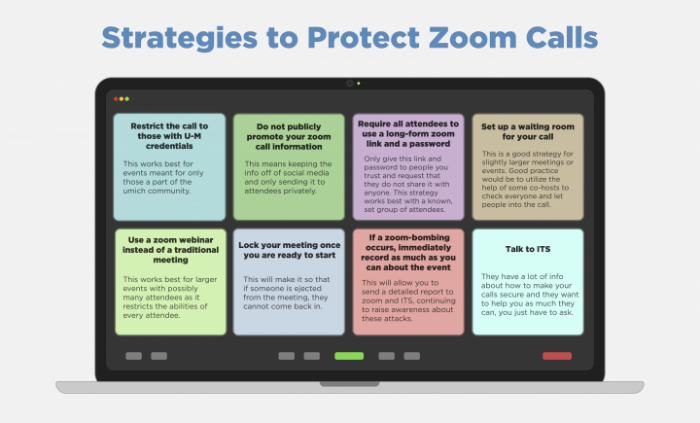 laptop showing Zoom security tips