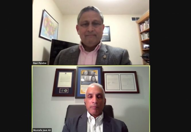 Ravi Pendse and Javed Ali on Zoom call.