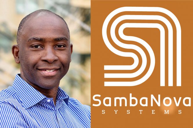 Kunle Olukotun and SambaNova logo