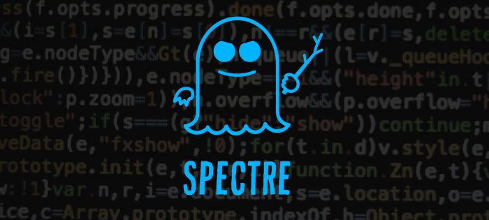 Spectre ghost image over code in background