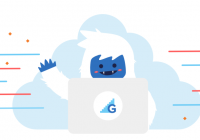 abominable snowman working on laptop with Gradecraft logo