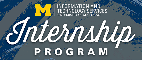 ITS Internship Program banner with block M