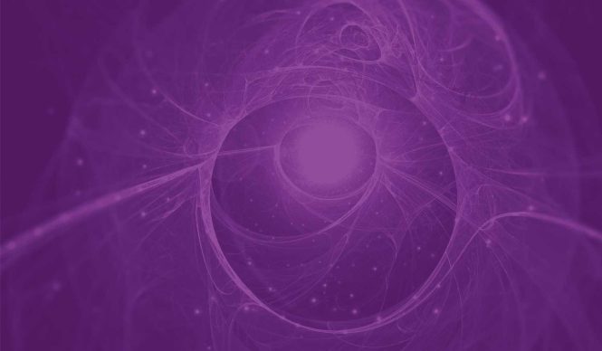 Abstract purple circles on a purple background