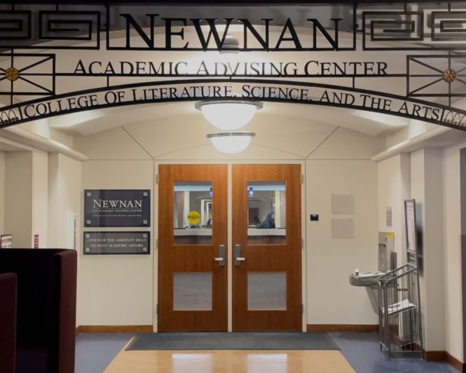 The entryway to the Newnan Academic Advising Center