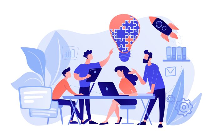 Collaboration concept vector illustration.