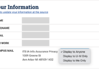 There is now a way to limit who can view your campus mail address in the Your Information section of your MCommunity profile.