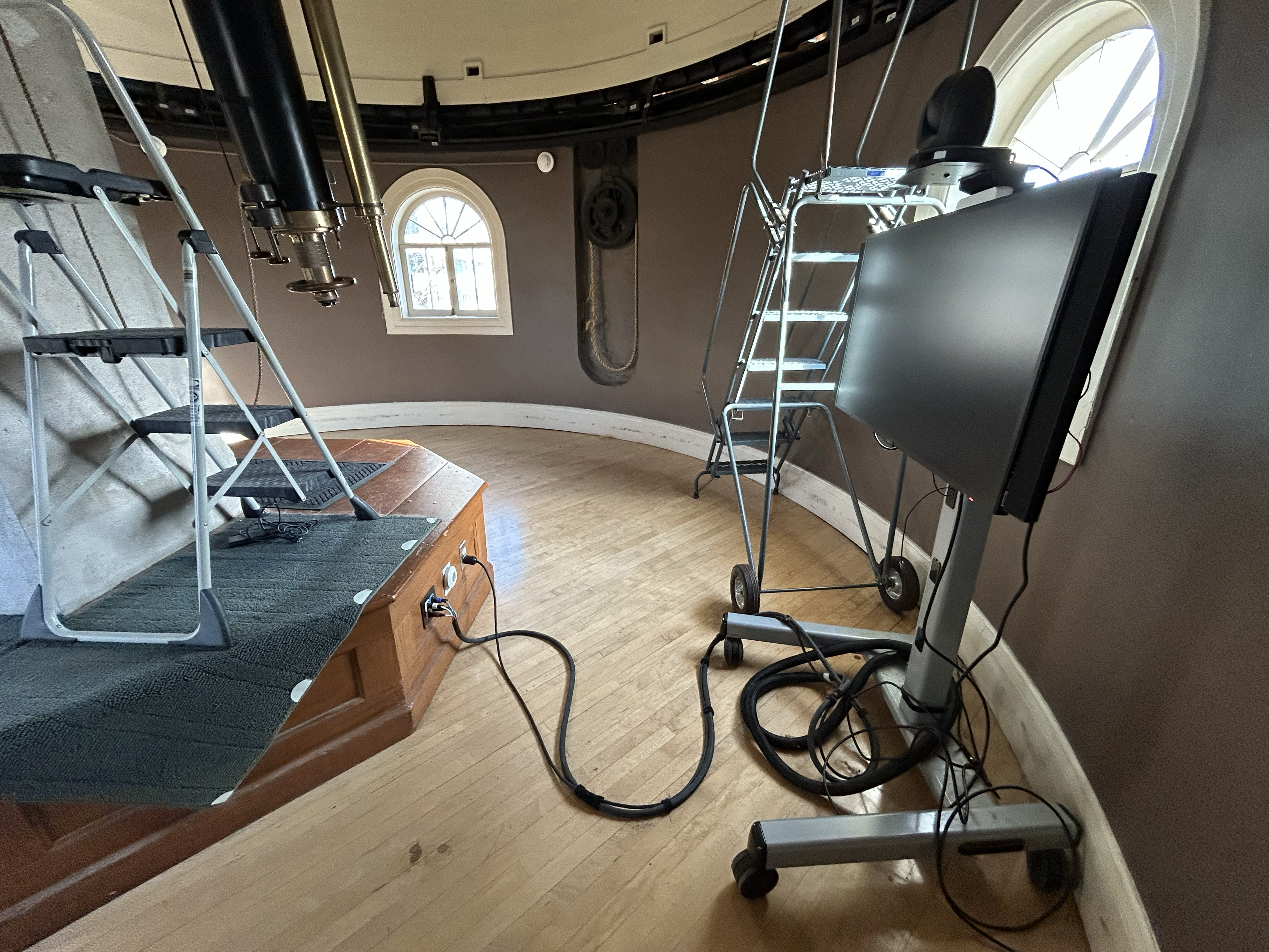 The Fitz telescope is connected to both a monitor and the jumbotron