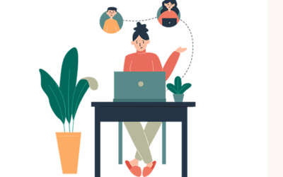 People connecting with each other through technology.