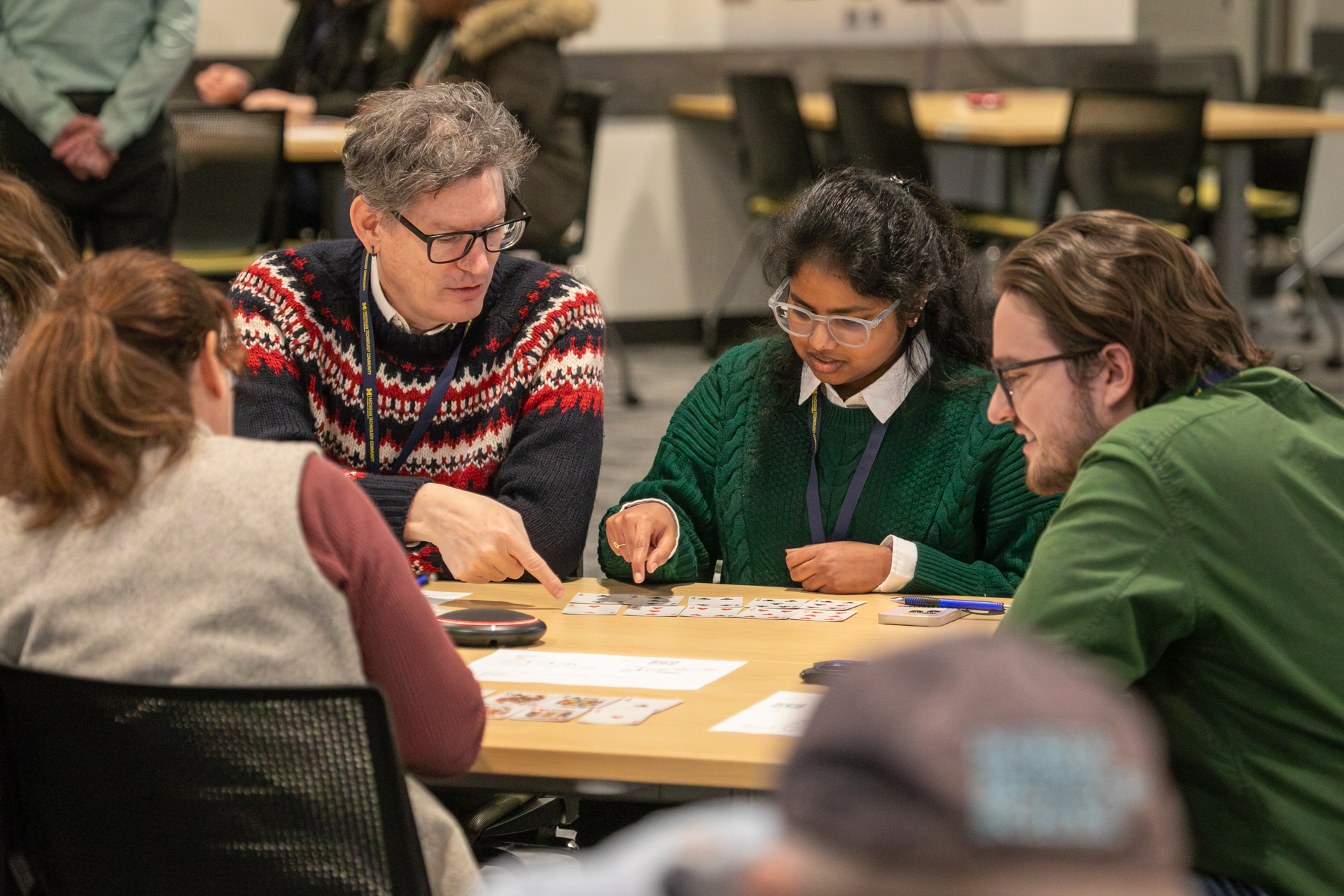 Attendees participating in a hands-on activity to build skill with experimenting during one of the sessions at the 2025 MTech Connect Symposium.