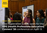 RSVP for the free Health Professions Educations Connect conference on April 13