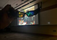 A 3-D movie being shown in North Quad 1105
