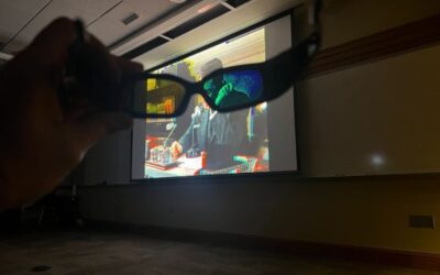 A 3-D movie being shown in North Quad 1105