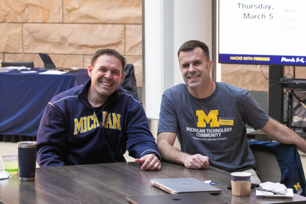 Kenny Moore (left) and Joe Lubomirski (right) at the 2026 Hacks with Friends event