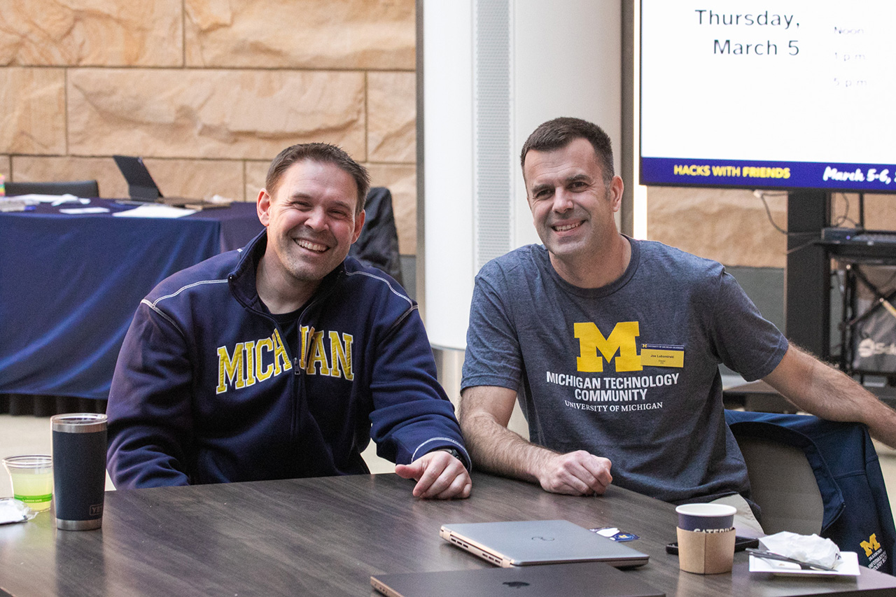 Kenny Moore (left) and Joe Lubomirski (right) at the 2026 Hacks with Friends event
