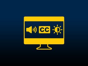 Accessibility icons on a monitor
