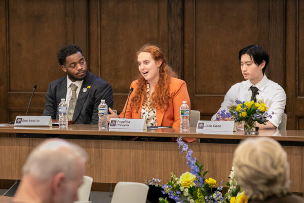 Eric Veal Jr., Angelica Previero, and Jack Chen