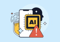Graphic including the word AI, an exclamation mark, and a human silhouette.
