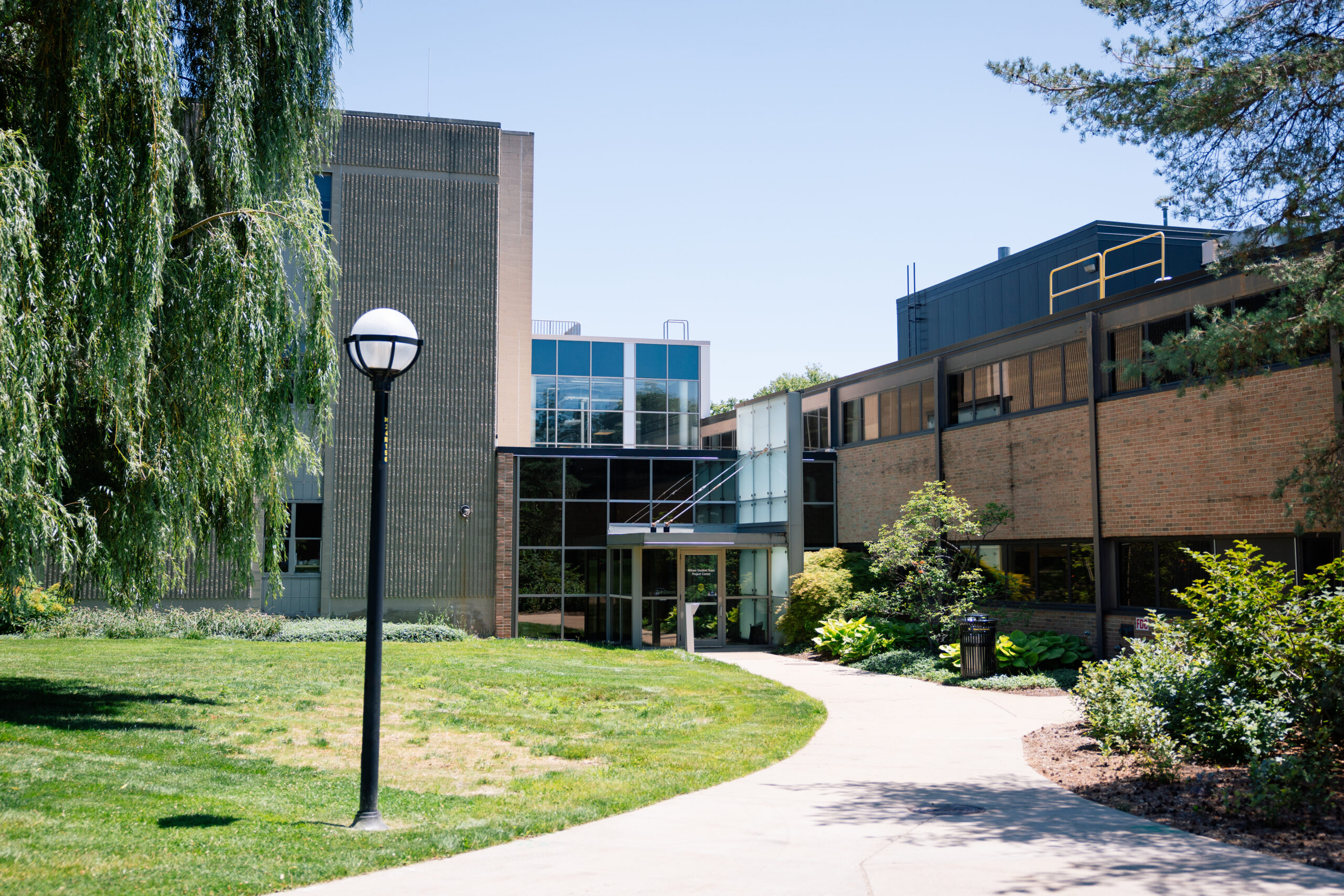 The outside of the Wilson Center on Ann Arbor's campus.