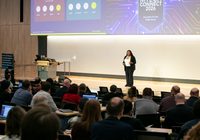 Anika Gardenhire addresses audience members at the MTech Connect Conference.