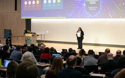 Anika Gardenhire addresses audience members at the MTech Connect Conference.